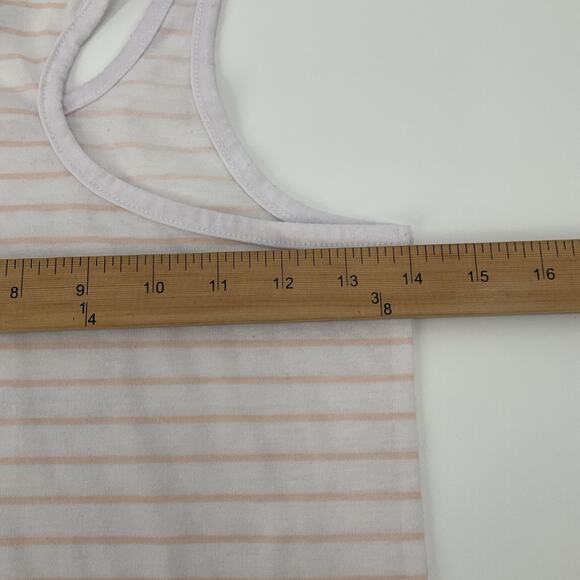CALVIN KLEIN Pajama Tank Top M Striped Pink & White Racerback Large Layering 7-8 - Picture 6 of 8